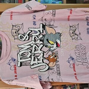 Others Follow Pink Cartoon Graphic Tee